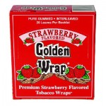Papiers à Rouler cannabis Golden Wrap Strawberry Flavored Blunt Papers - Wholesale Box