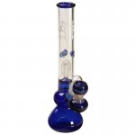 pipes cannabis Black Leaf - 4-arm Perc Ice Bong with Ashcatcher - Blue