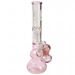 Black Leaf - 4-arm Perc Ice Bong with Ashcatcher - Pink