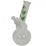 pipes cannabis Glass Bong  Double Conical Tubing