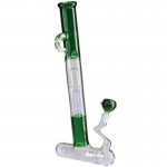 Black Leaf - Stemless Ice Bong - Inline Perc - 6-arm Perc - Green