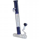 Black Leaf - Stemless Ice Bong - Inline Perc - 6-arm Perc - Blue