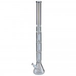 Black Leaf - Triple 8-arm Perc Beaker Base Glass Ice Bong - 76cm