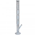 Black Leaf - Triple 8-arm Perc Cylinder Glass Ice Bong - 66cm