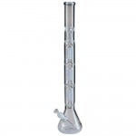 Black Leaf - Triple 8-arm Perc Beaker Base Glass Ice Bong - 66cm