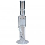 Black Leaf - Four 6-arm Tree Perc Glass Ice Bong