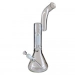 pipes cannabis Black Leaf - 8-arm Perc Beaker Base Glass Bong - Curved Tube