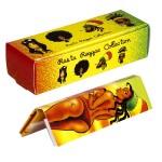 Papiers à Rouler cannabis Snail Deluxe Rasta Reggae Collection - King Size Slim Rolling Papers with Filter Tips - Box of 4 packs