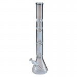 Black Leaf - Two 8-arm Percs Beaker Base Glass Ice Bong - 56cm