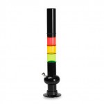 pipes cannabis Black Acrylic Bubble Bong with Tri-Color Bands - 48cm