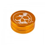 Moulins à Herbes cannabis Aluminum Grinder - Skull - 2-part - Gold or Silver