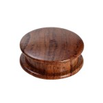 Rosewood Herb Grinder - Smooth Curved Lids - 2-part - 45mm wide