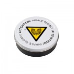 Round Metal Stash Tin - Attention! Inhale Slowly!