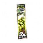 Papiers à Rouler cannabis Blunt Wrap Double Platinum 2x - White Grape Flavored Cigar Wraps - Box of 25 packs