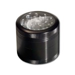 Black Leaf - Aluminum Window Herb Grinder - 4-part - 63mm - Choice of 3 colors