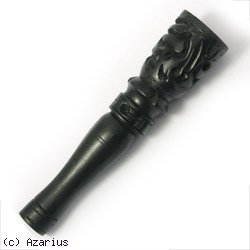 Wooden chillum Lion