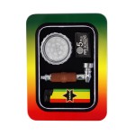 pipes cannabis Rasta Metal Pipe Gift Set with Acrylic Grinder