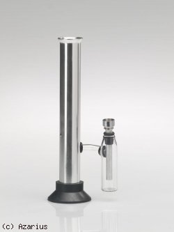 Metalen bong met pyrex kamer