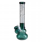 Black Leaf - 4-arm Perc Ice Bong - Ashcatcher - Emerald Green