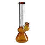 Black Leaf - 3-arm Perc Ice Bong with Ashcatcher - Amber