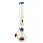pipes cannabis Glass Ice Bong - Fixed Stem - Inline Perc - Fully Color Worked With 3-D Marble