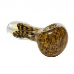 Inner Fire Glass Handpipe - Yellow and Black