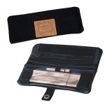 Original Kavatza Roll Pouch - Black Suede Leather - Small