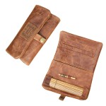 Original Kavatza Roll Pouch - Tabba - Cognac Brown Leather - Large