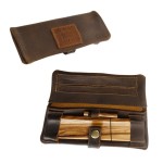 Original Kavatza Roll Pouch - Antique Brown Leather - Small