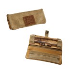 Original Kavatza Roll Pouch - Sand Suede Leather - Small