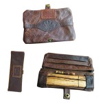 Original Kavatza Roll Pouch - Cannaboy - Brown Leather With Embossed Pot Leaf Belt - Small