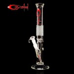 pipes cannabis Crystal Straight Cylinder 5mm Glass Ice Bong With Diamond Grip - Choice of 3 Colors