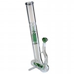 Black Leaf - Stemless Inline Triple Perc Ice Bong - Green