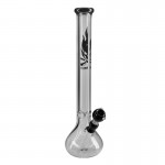 pipes cannabis Flaming Skull - Beaker Base 7mm Glass Ice Bong - 51cm - Black