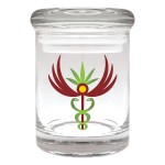 Cannaline Glass Stash Jar - Caduceus Series - Printed Design - Various