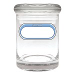 Cannaline Glass Stash Jar - Writables - Strain Label - Blue