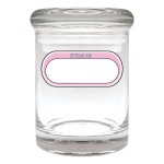 Cannaline Glass Stash Jar - Writables - Strain Label - Pink