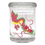Cannaline Glass Stash Jar - Designer Series - Rasta Dragon