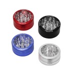 Moulins à Herbes cannabis Magno Mix Aluminum Push-Up Window Herb Grinder 50mm - 2-part - Various Colors