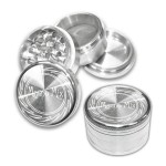 Magno Mix Lasered Aluminum Herb Grinder 50mm - 4-part