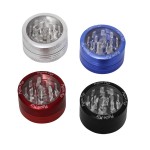 Magno Mix Aluminum Push-Up Window Herb Grinder 40mm - 2-part - Various Colors