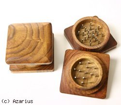 Moulins à Herbes cannabis Grinder carré en bois