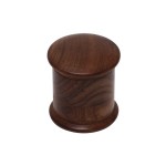 Wooden Herb Grinder - Smooth Curved Lid - 4-part - 55mm wide