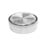 Moulins à Herbes cannabis Amsterdam Lasered Aluminum Herb Grinder 90mm - 4-part