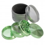 Moulins à Herbes cannabis Black Leaf - Aluminum Herb Grinder in Gift Box - 4-part - Light Blue or Green