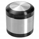 Moulins à Herbes cannabis Target Aluminum Herb Grinder with Pollen Screen - Black and Silver - 4-part - 53mm