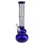 Black Leaf - 3-arm Perc Bong with One-Hitter Bowl Diffuser Downstem - Blue