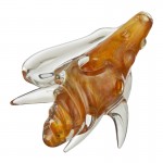 Christina Cody Horned Shell Glass Spoon Pipe - Orange