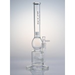 pipes cannabis Pulse Glass - Barrel Stemline Perc to Honeycomb Disc Perc Stemless Bong