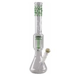 Weed Star - Messias Illusion 5mm Glass Bong - 12-arm Perc Splash - Green